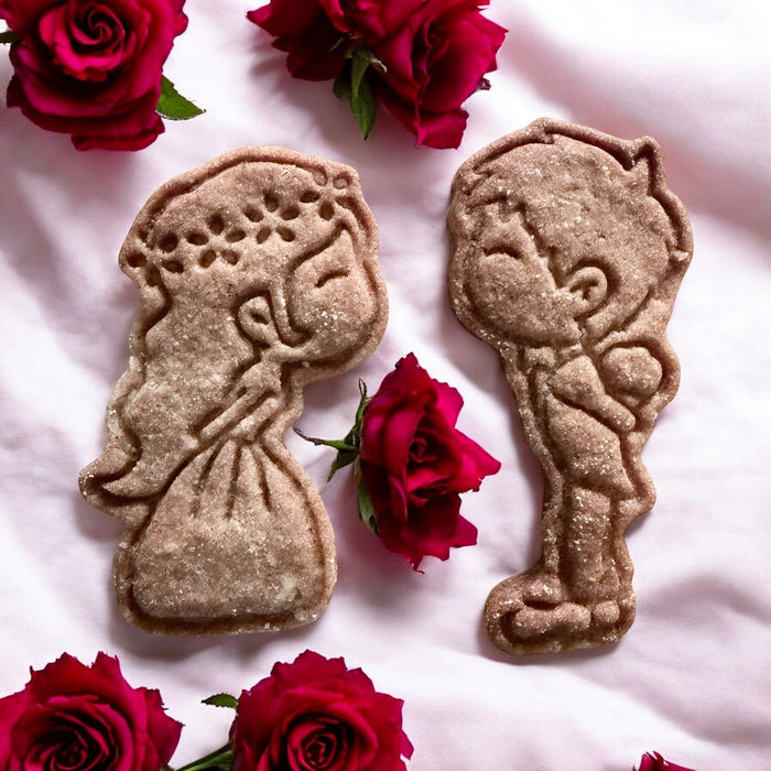 Lot de 2 biscuits jeunes mariés