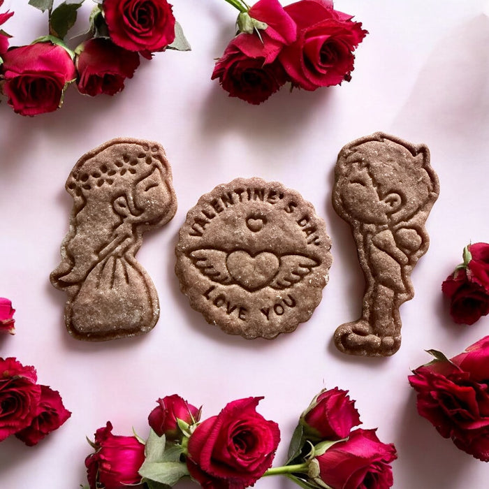 Lot de 3 biscuits jeunes mariés